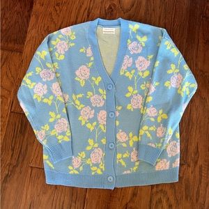 Urban outfitters oversized floral cardigan size medium